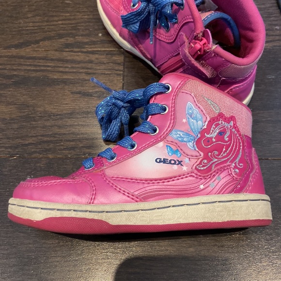 Geox leather high top sneakers size 8 1/2 - Picture 1 of 8